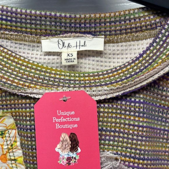 Oli Hali New Colorful Patchwork LOVE Poncho Top - Picture 2 of 6